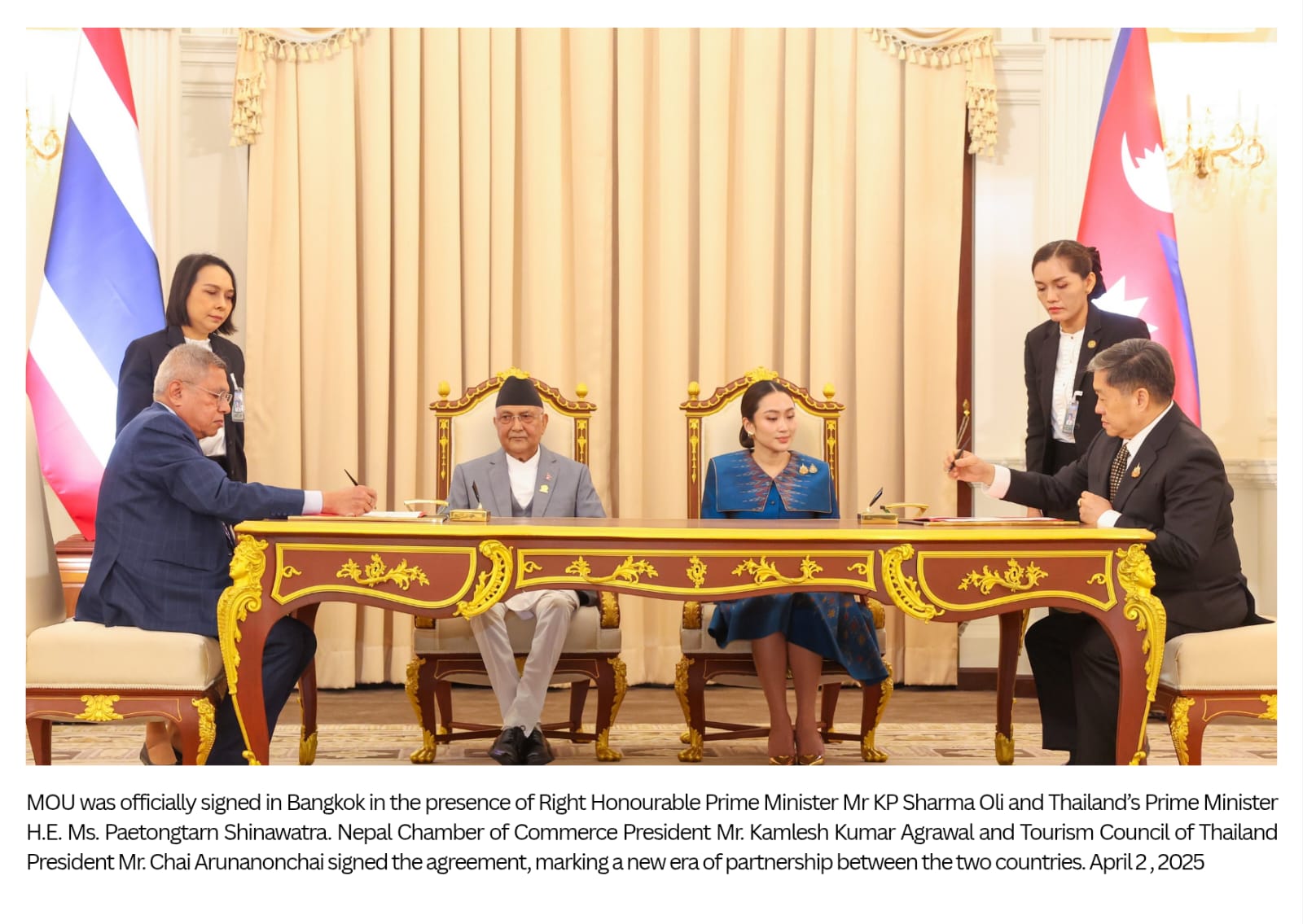 MOU signing with Tourism Council of Thailand